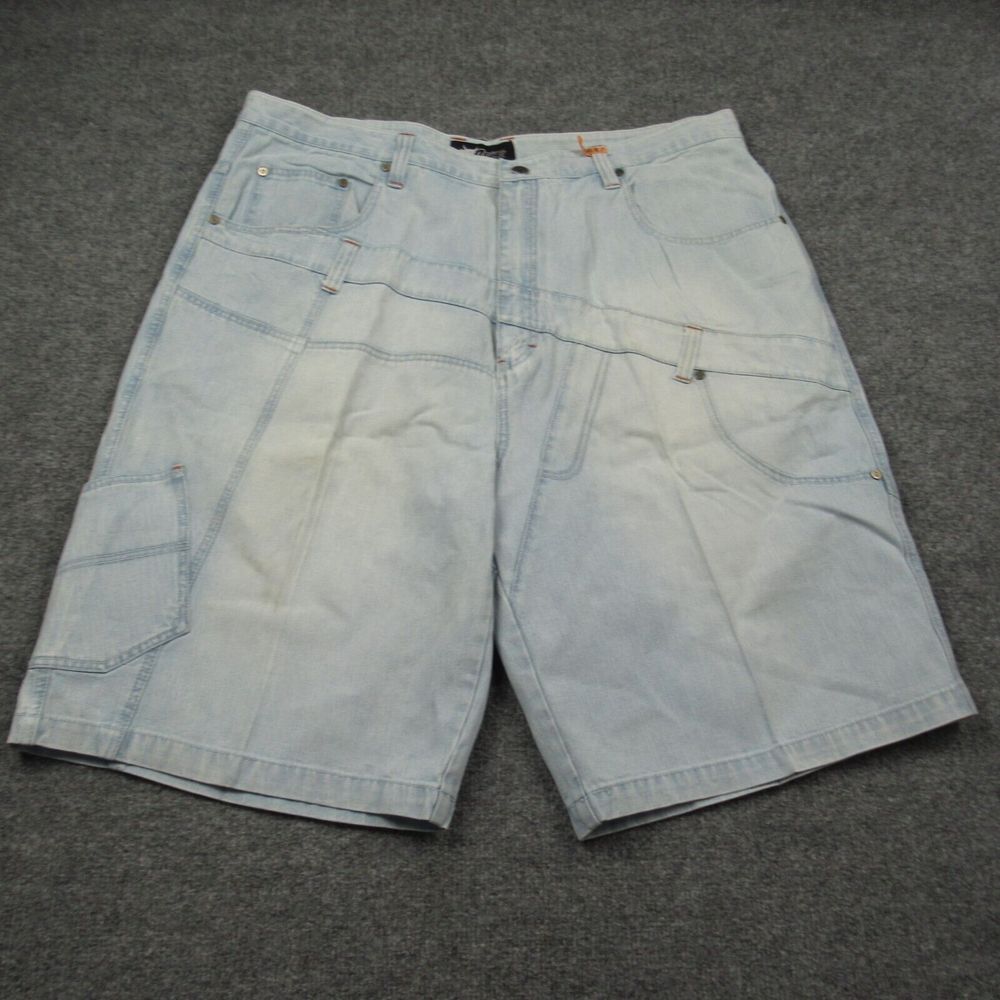 Vintage Delf Shorts Mens 42x12 Blue Jean Jorts Baggy Hip‎ Hop Y2K Skater Grunge